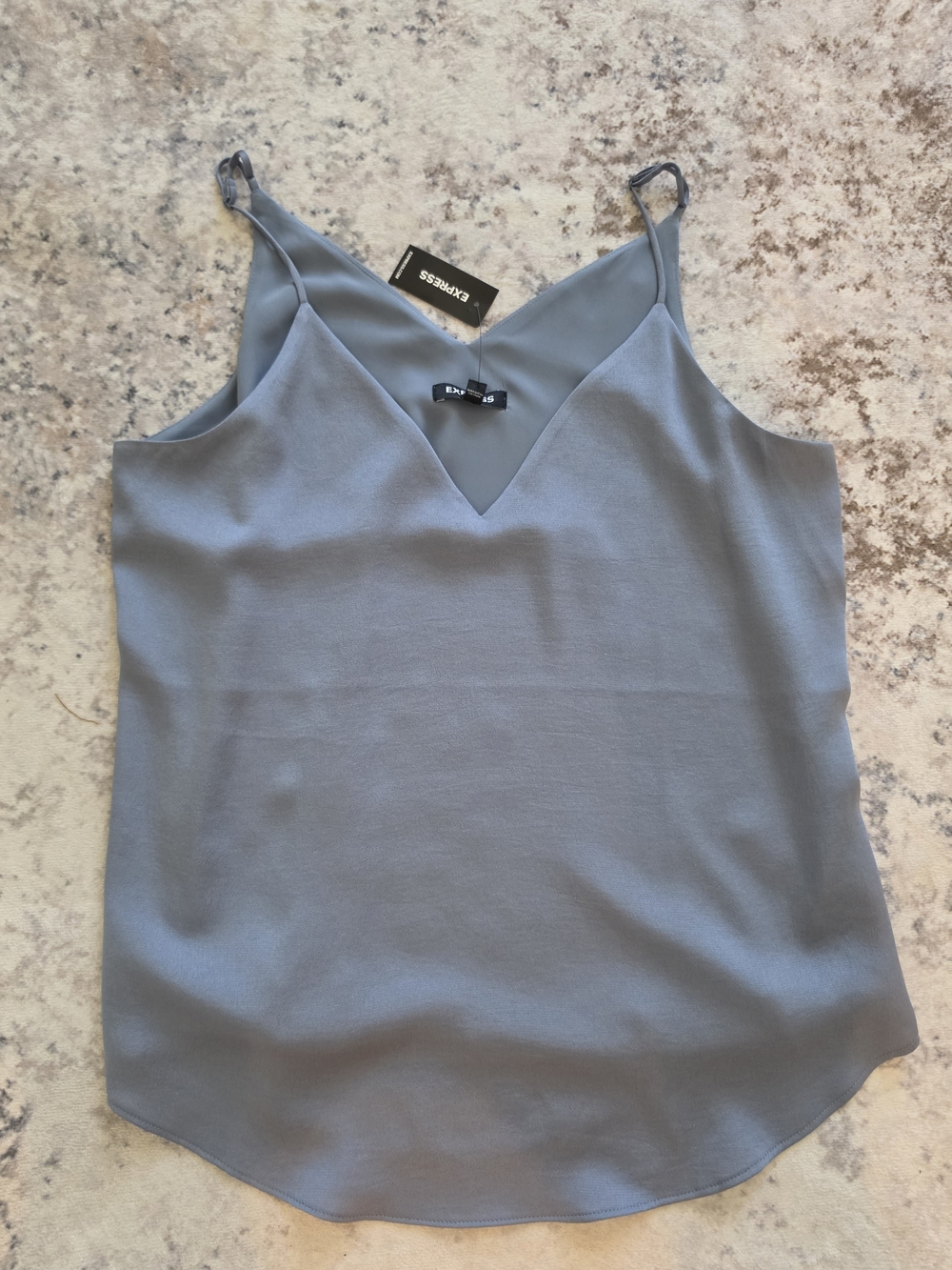 Express Women's V-Neck Cami Top in Slate Blue